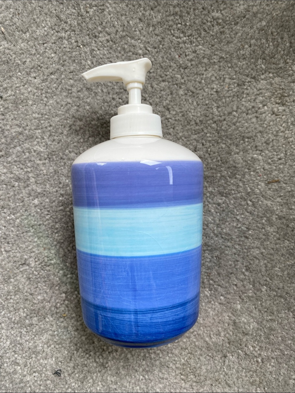 Handheld Ceramic Jar with Deep Blue Glaze
